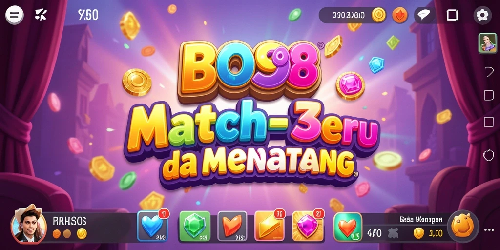 Tampilan gameplay BOS88 yang penuh warna dan menantang.