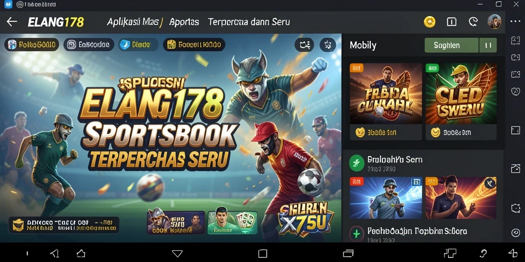 Tampilan antarmuka ELANG178 dengan fitur sportsbook yang menarik.