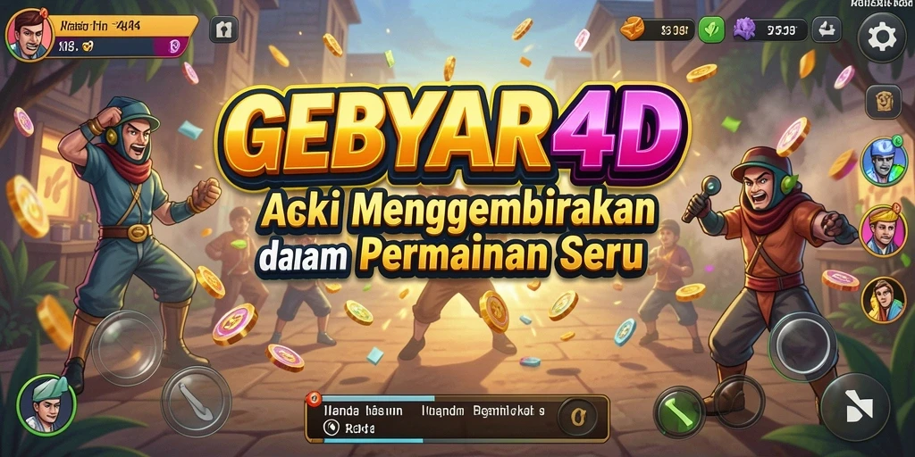Tampilan gameplay GEBYAR4D dengan aksi yang mendebarkan.