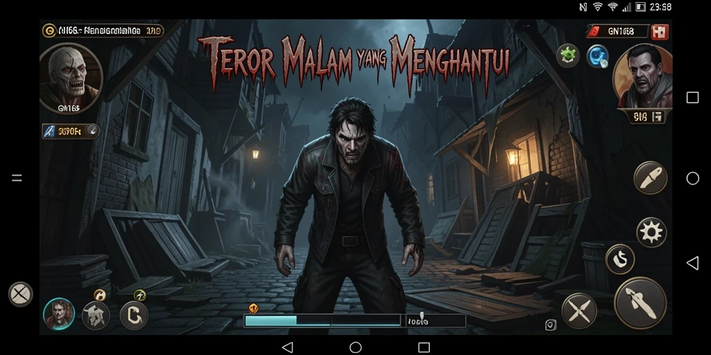 Screenshot permainan GN168 menampilkan suasana kengerian yang mendalam.
