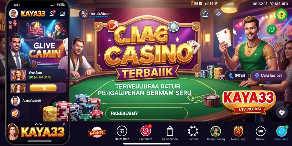Tampilan gameplay Live Casino KAYA33 yang menarik dan interaktif.