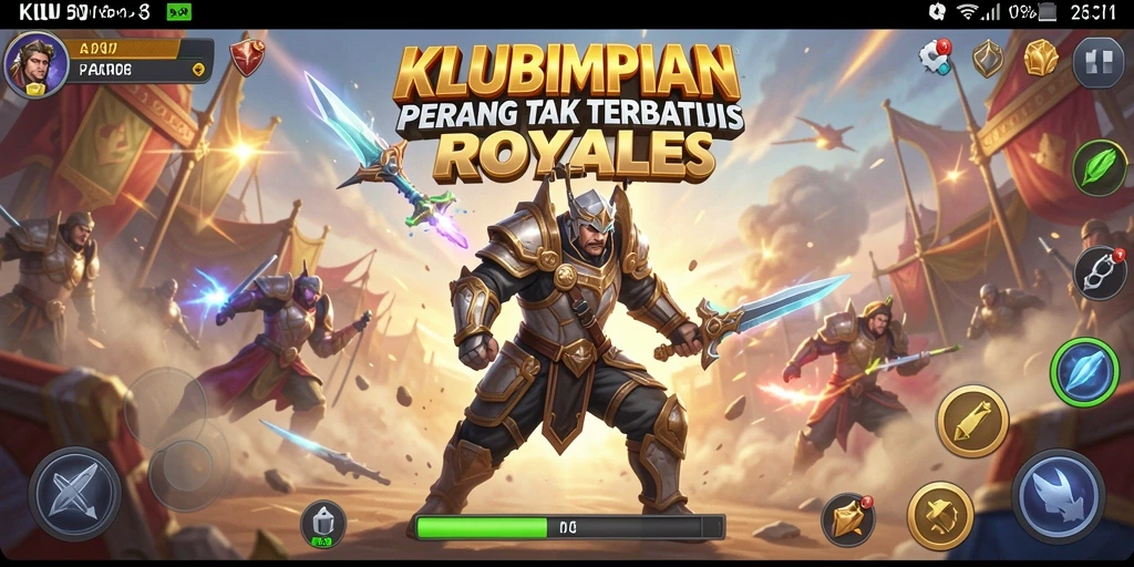Screenshot KLUBIMPIAN menampilkan aksi seru dalam pertempuran Battle Royale.
