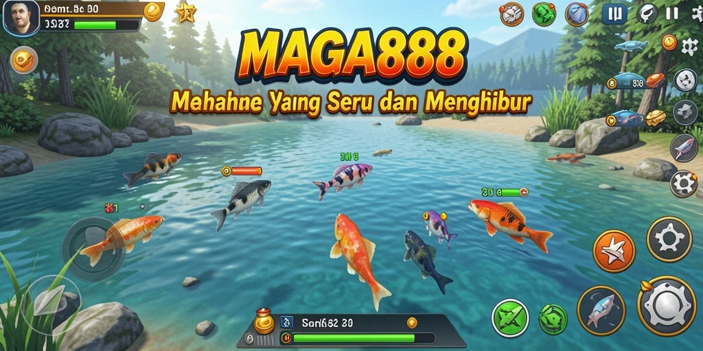 Screenshot gameplay MAGA888 dengan suasana memancing yang menarik.