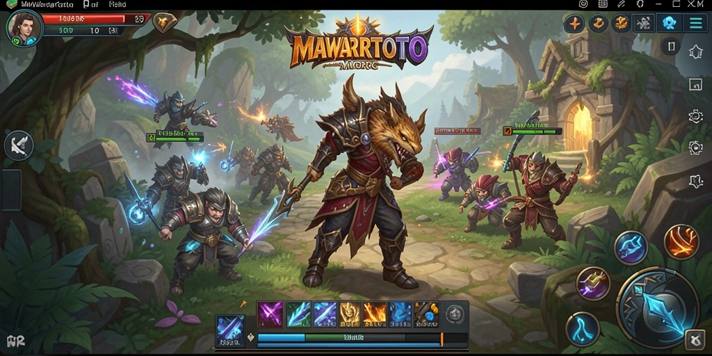 Screenshot gameplay MAWARTOTO menampilkan aksi mendebarkan dalam pertempuran MMORPG.