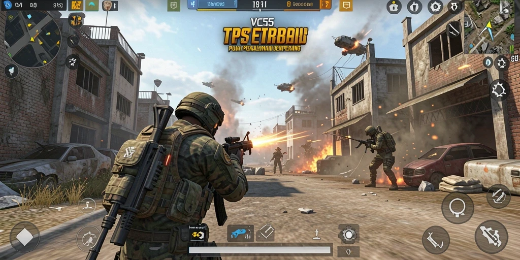 Tampilan menarik dengan aksi seru dalam game TPS.